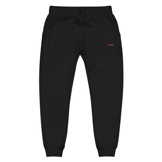 EzPanda™ Unisex Fleece Sweatpants (Black & Pink Name Only)