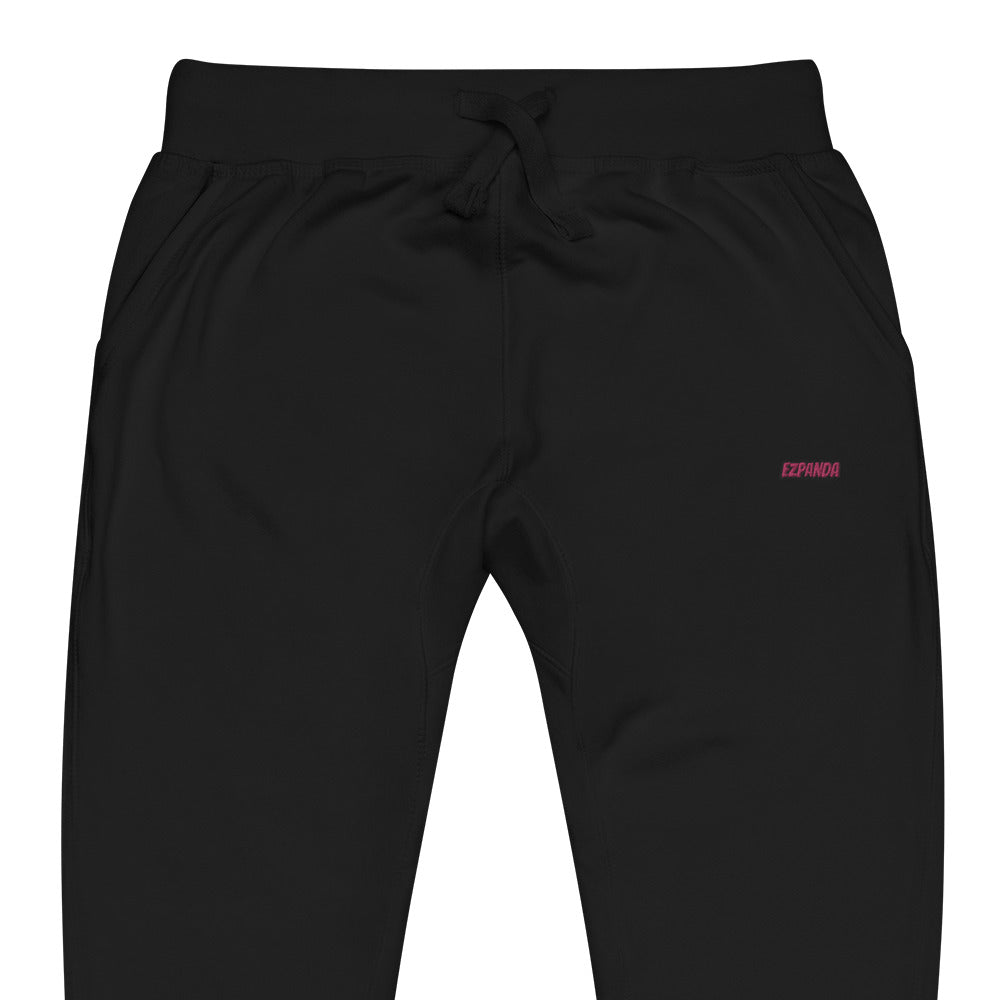 EzPanda™ Unisex Fleece Sweatpants (Black & Pink Name Only)