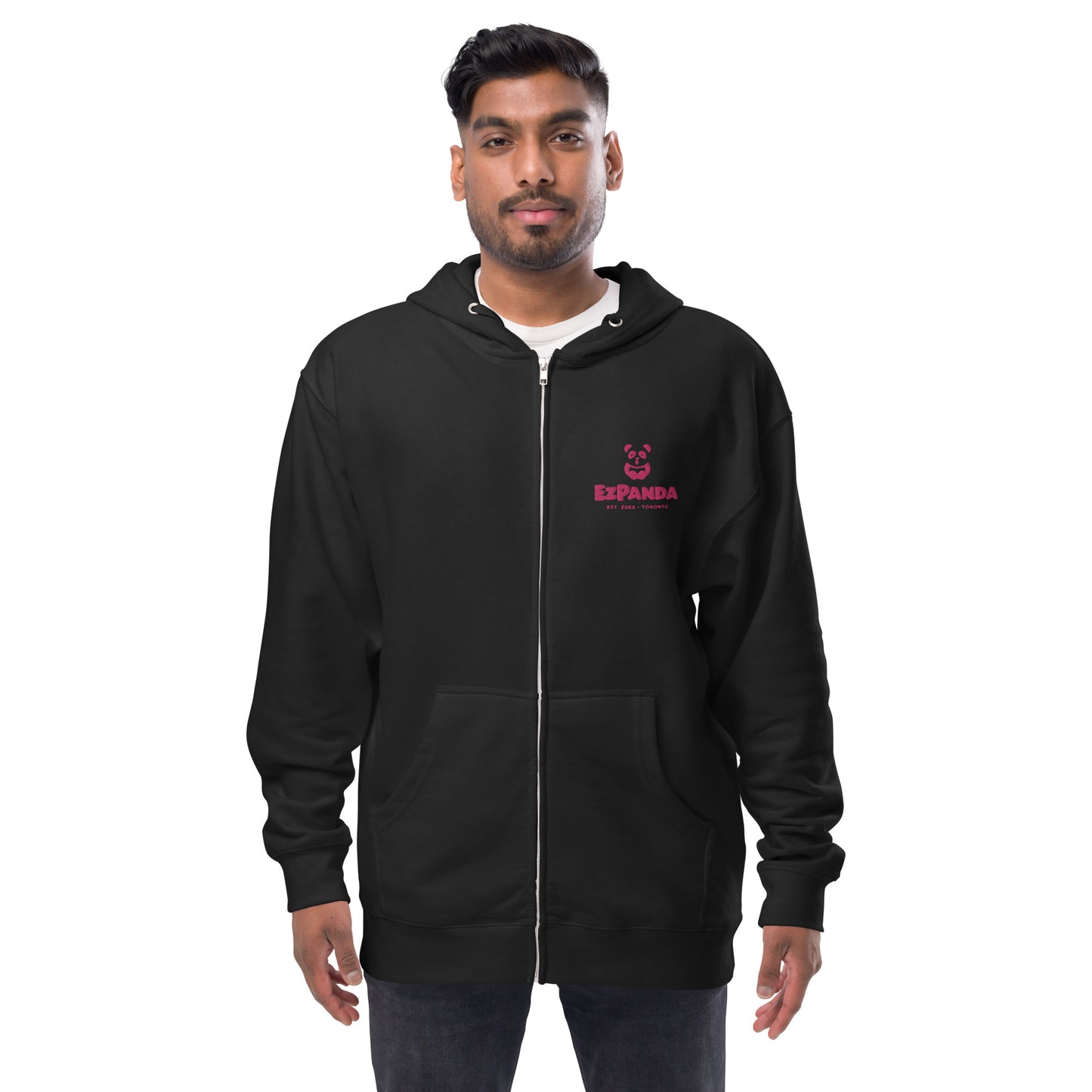 EzPanda™ Unisex Classic Fleece Zip Up Hoodie (Alternate Logo - Transparent - Toronto)