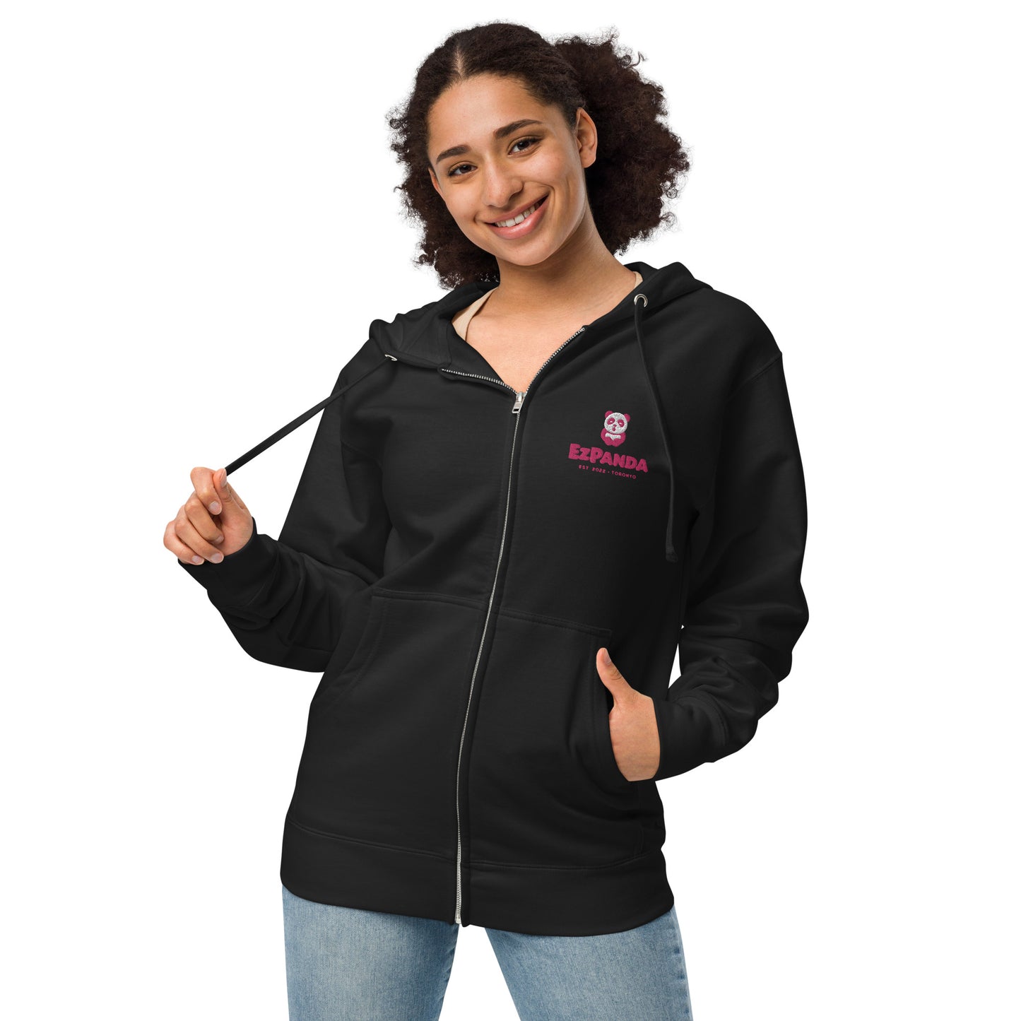 EzPanda™ Unisex Classic Fleece Zip Up Hoodie (Alternate Logo - Toronto)