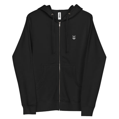 EzPanda™ Unisex Classic Fleece Zip Up Hoodie (Alternate Logo - Transparent White)