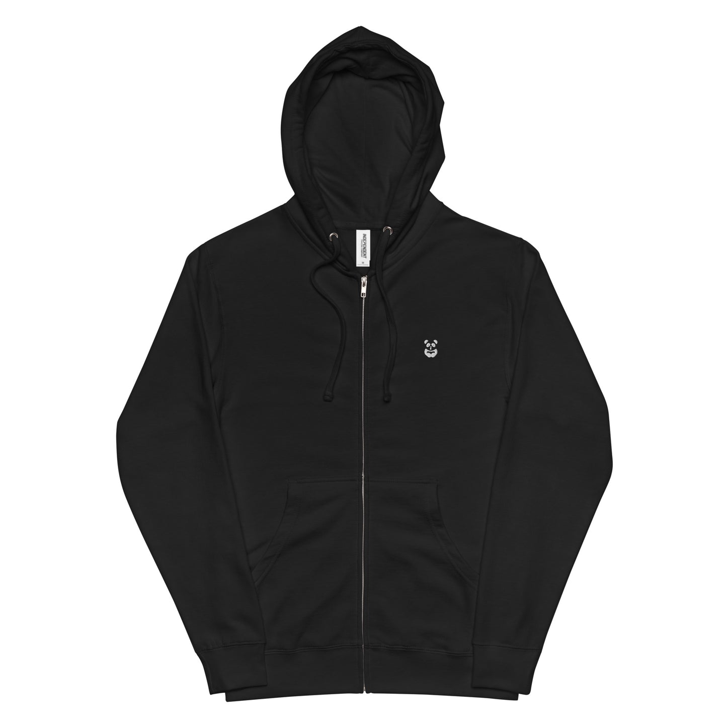 EzPanda™ Unisex Classic Fleece Zip Up Hoodie (Alternate Logo - Transparent White)