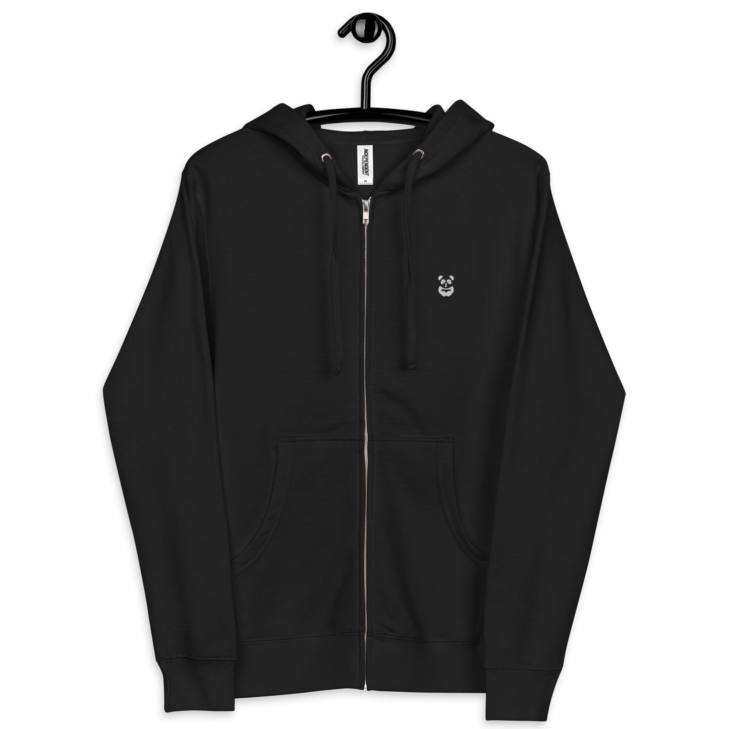 EzPanda™ Unisex Classic Fleece Zip Up Hoodie (Alternate Logo - Transparent White)