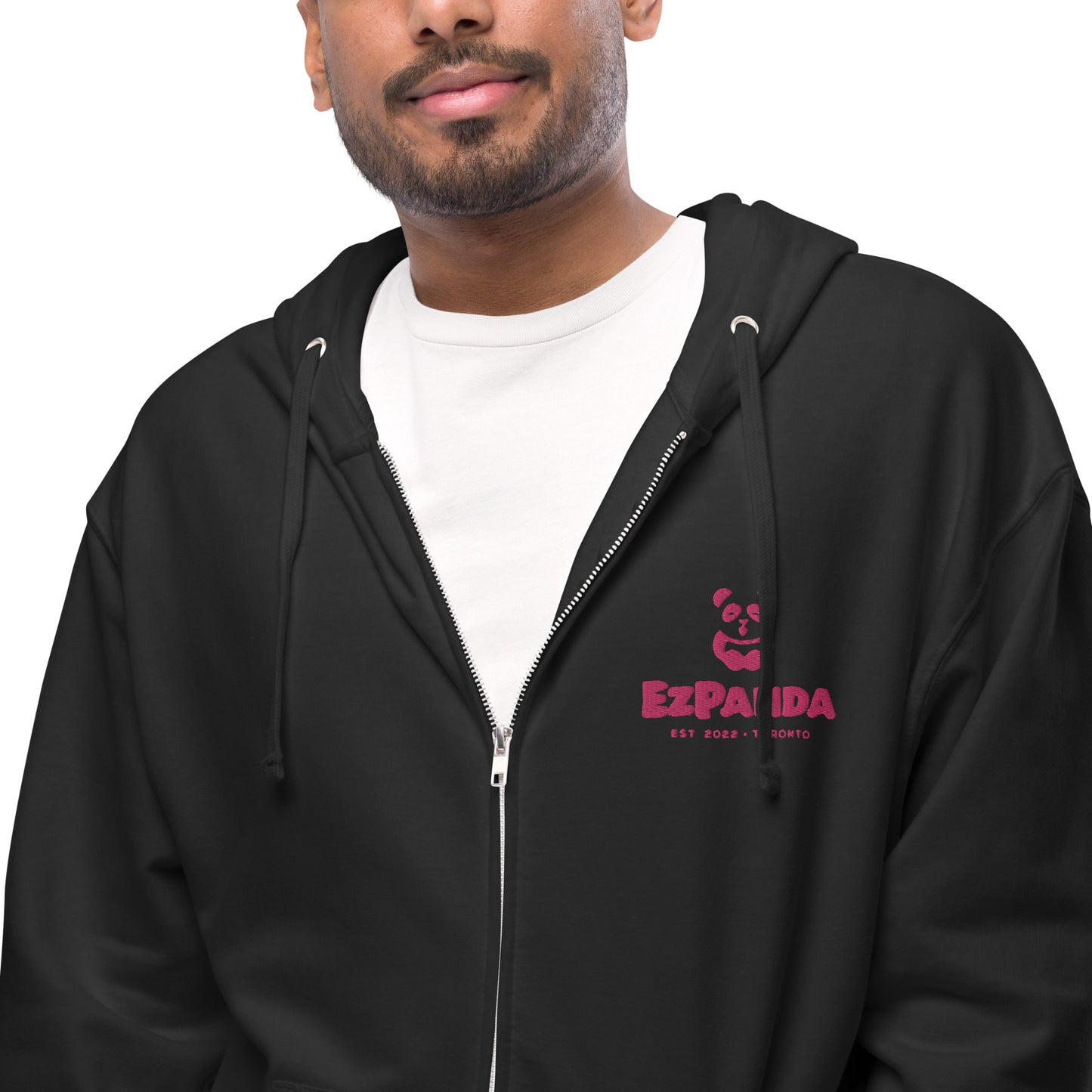 EzPanda™ Unisex Classic Fleece Zip Up Hoodie (Alternate Logo - Transparent - Toronto)