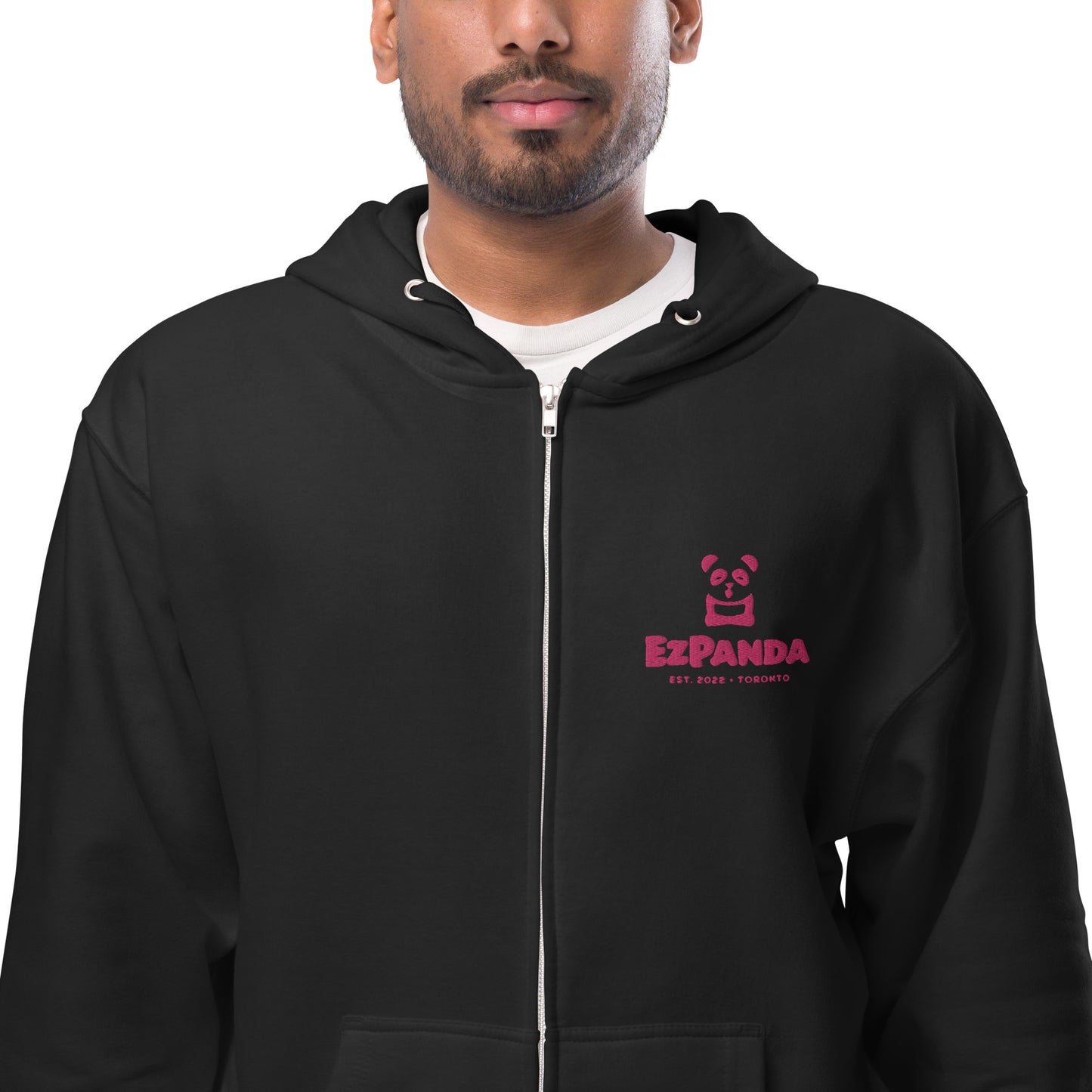 EzPanda® Unisex Classic Fleece Zip Up Hoodie (Original Logo - Transparent - Toronto)