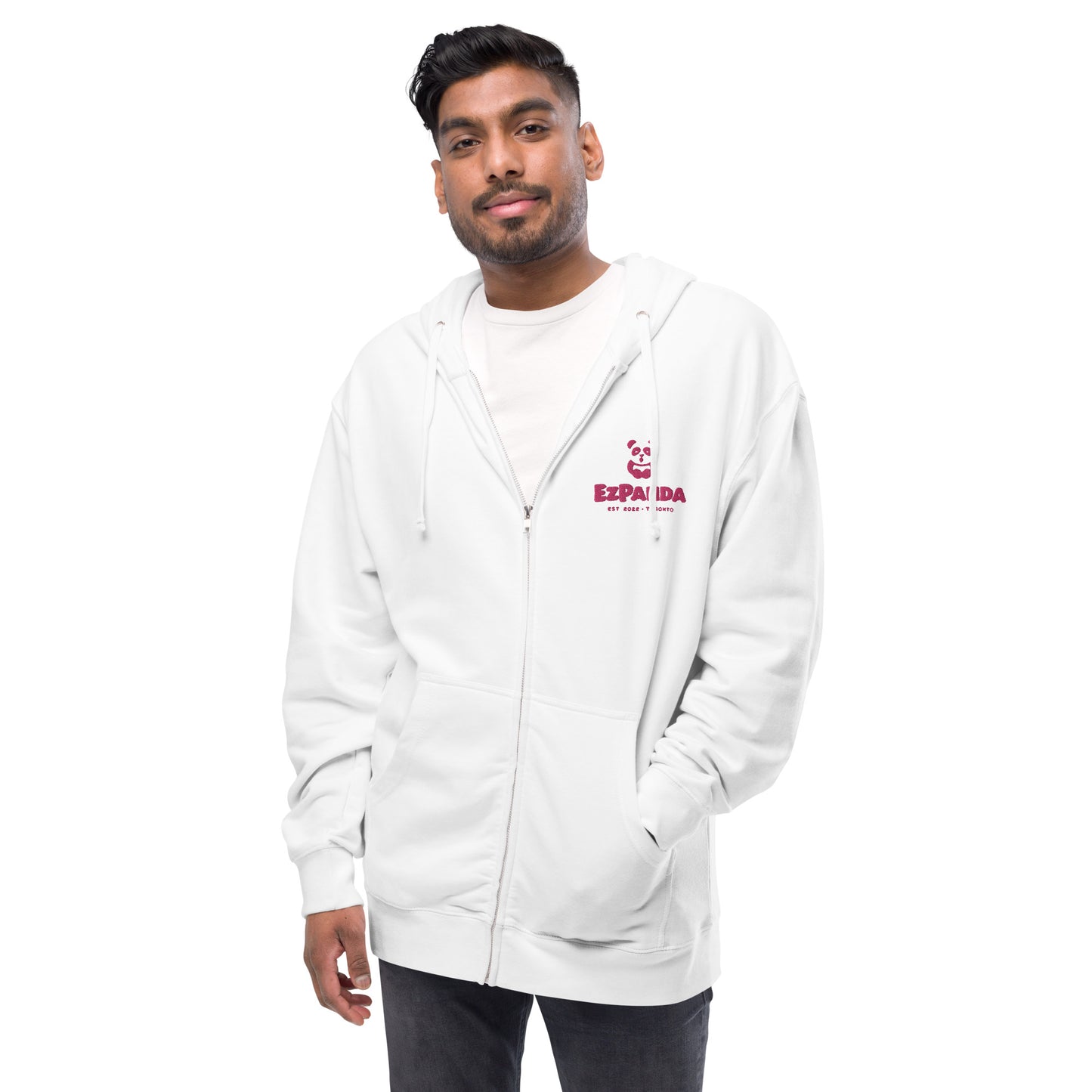 EzPanda™ Unisex Classic Fleece Zip Up Hoodie (Alternate Logo - Transparent - Toronto)