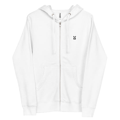 EzPanda™ Unisex Classic Fleece Zip Up Hoodie (Original Logo - Transparent Black)