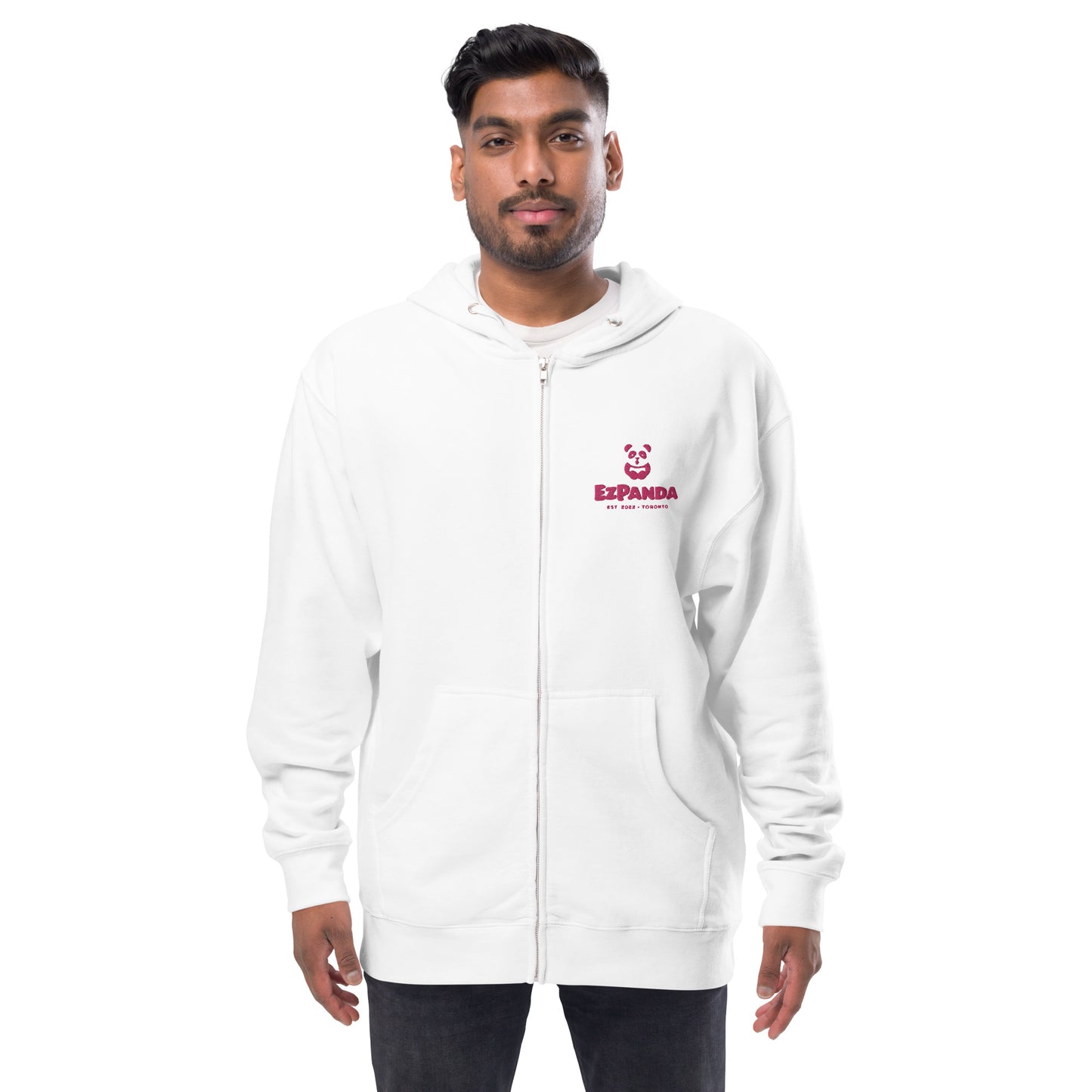 EzPanda™ Unisex Classic Fleece Zip Up Hoodie (Alternate Logo - Transparent - Toronto)