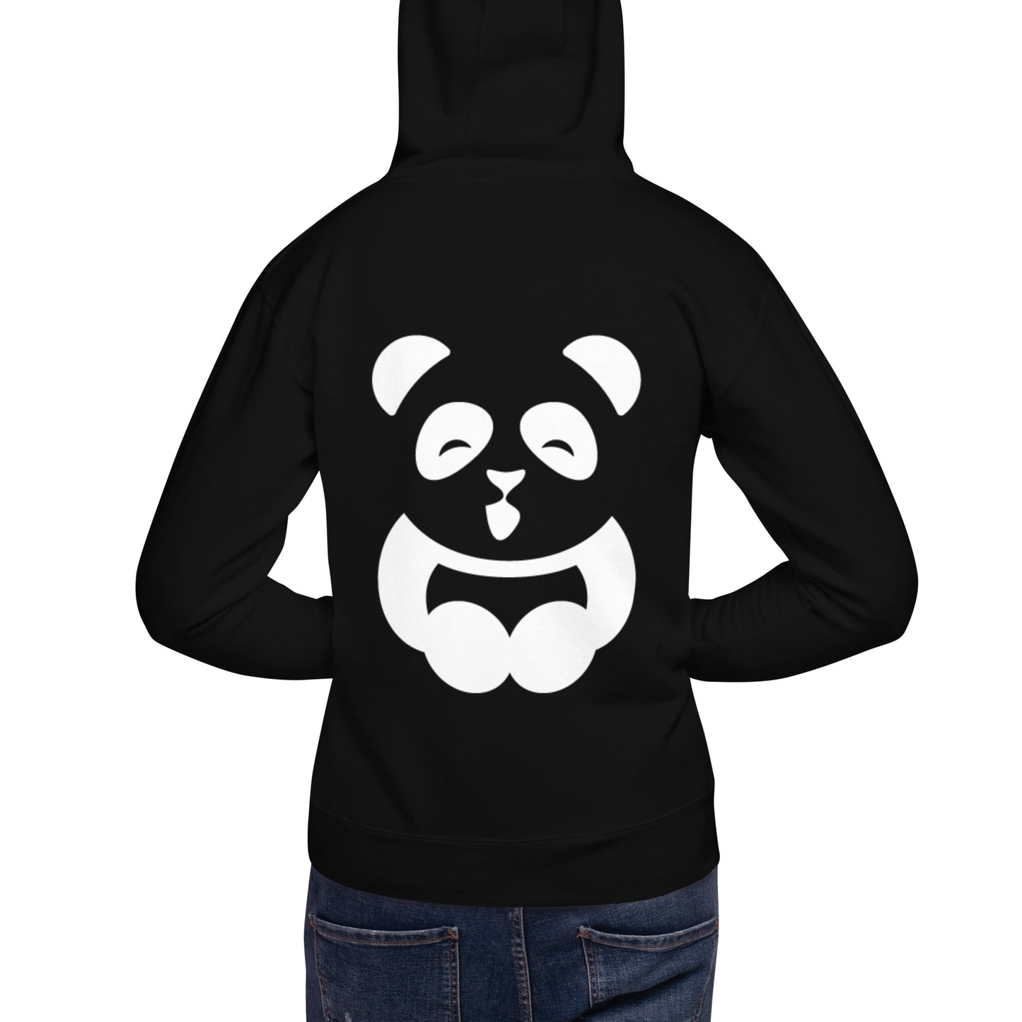 EzPanda™ Unisex Premium Hoodie (Alternate Logo - Transparent White + Alternate Name Left Sleeve Logo - Big Tohpoh™)