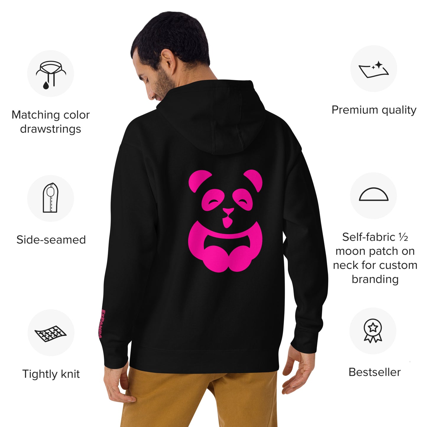 EzPanda™ Unisex Premium Hoodie (Original Logo + Alternate Name Left Sleeve Logo - Big Tohpoh™)