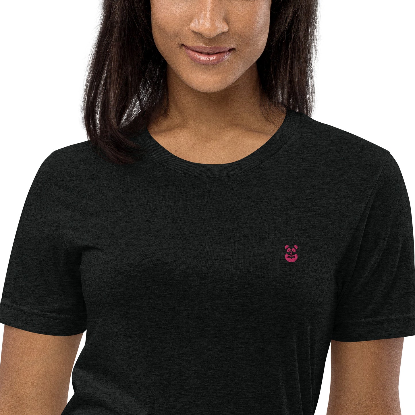 EzPanda™ Unisex Tri-Blend Tee (Alternate Logo - Transparent Pink)