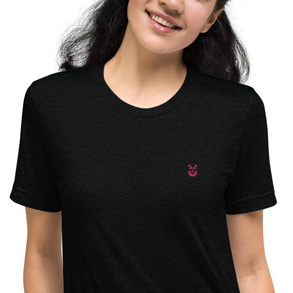 EzPanda™ Unisex Tri-Blend Tee (Alternate Logo - Transparent Pink)