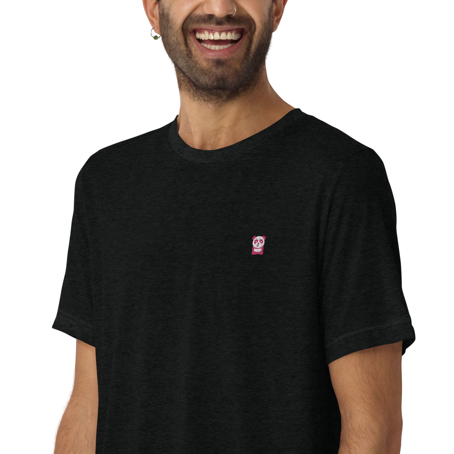 EzPanda™ Unisex Tri-Blend Tee (Original Logo - Pink)