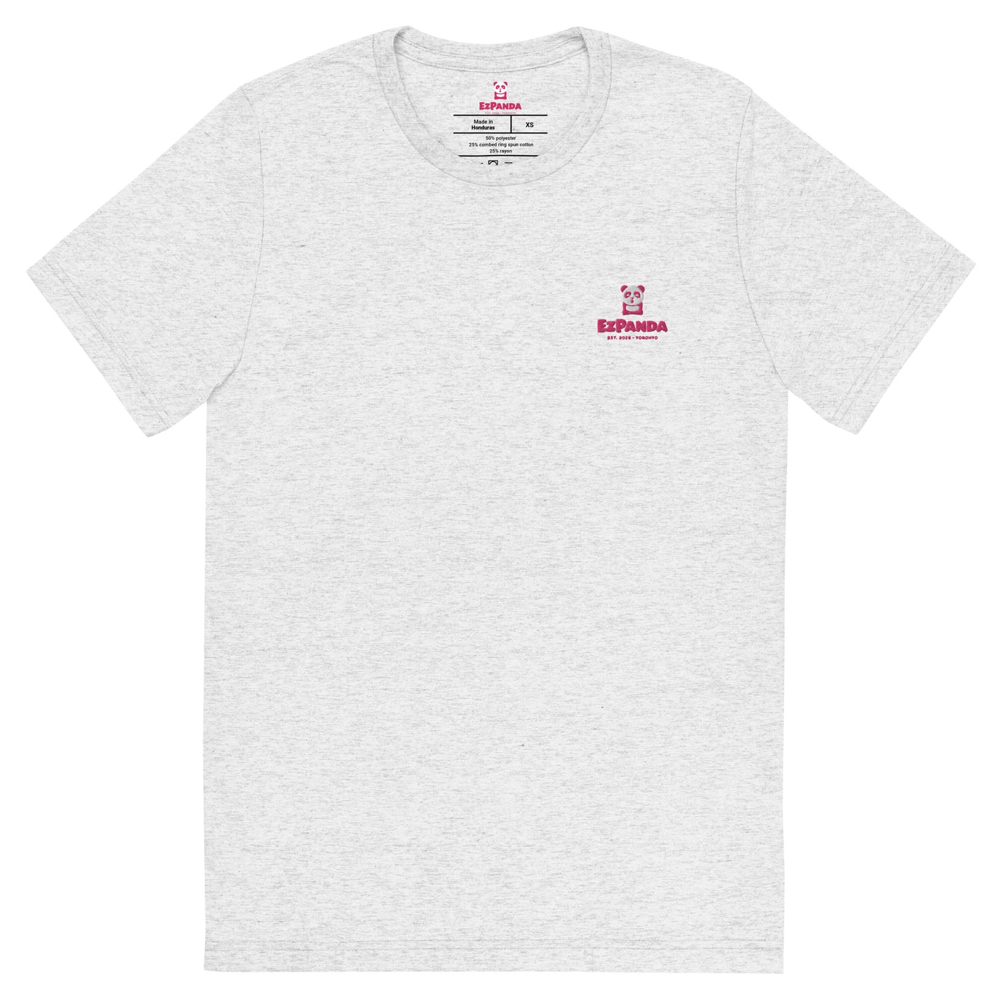 EzPanda™ Unisex Tri-Blend T-Shirt (Original Logo - Pink - Toronto)