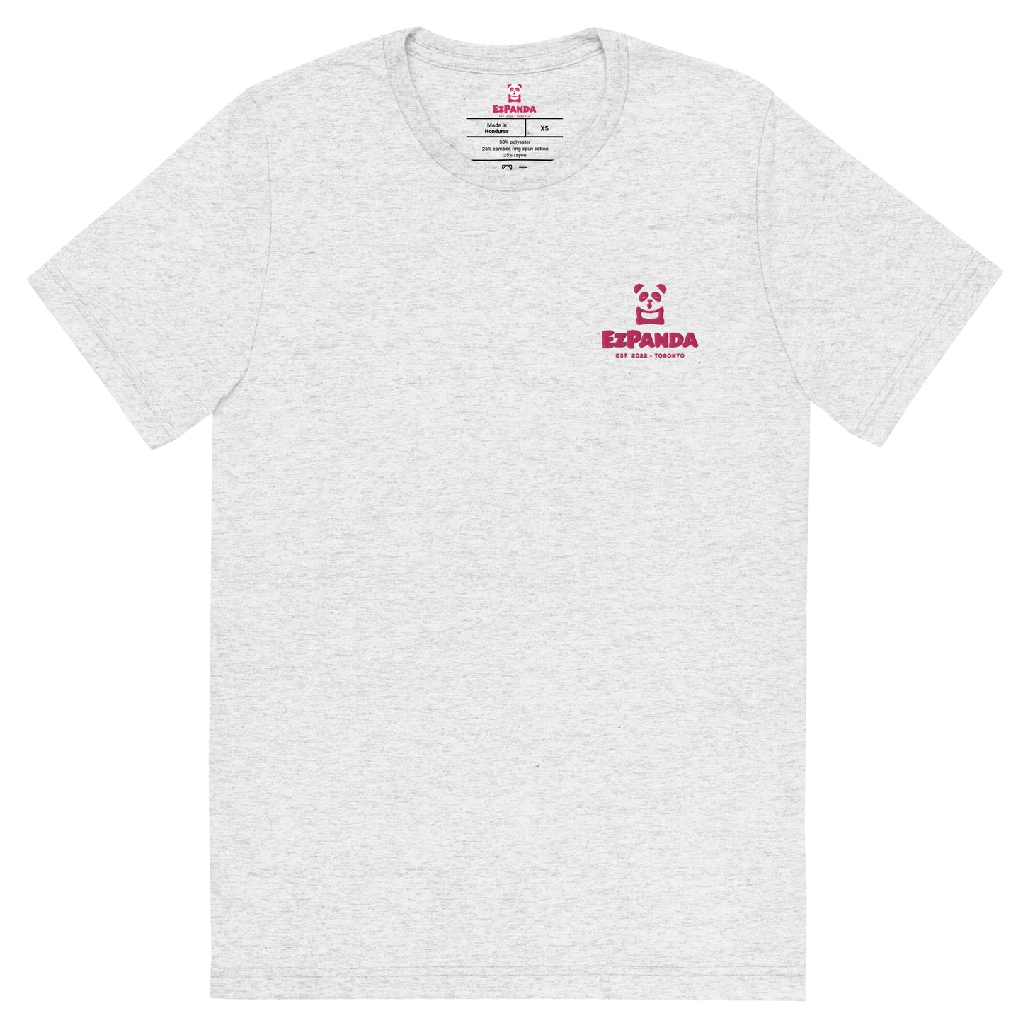 EzPanda™ Unisex Tri-Blend T-Shirt (Original Logo - Transparent Pink - Toronto)