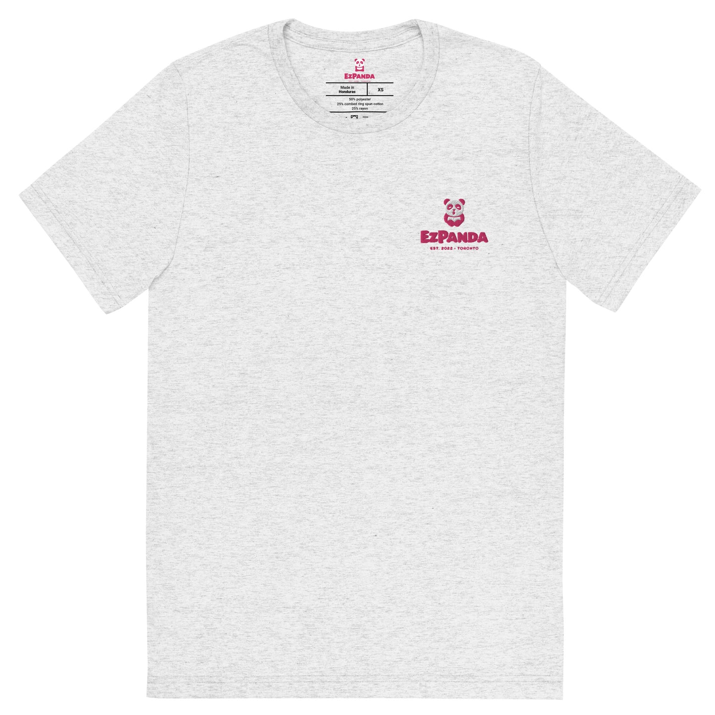 EzPanda™ Unisex Tri-Blend T-Shirt (Alternate Logo - Pink - Toronto)