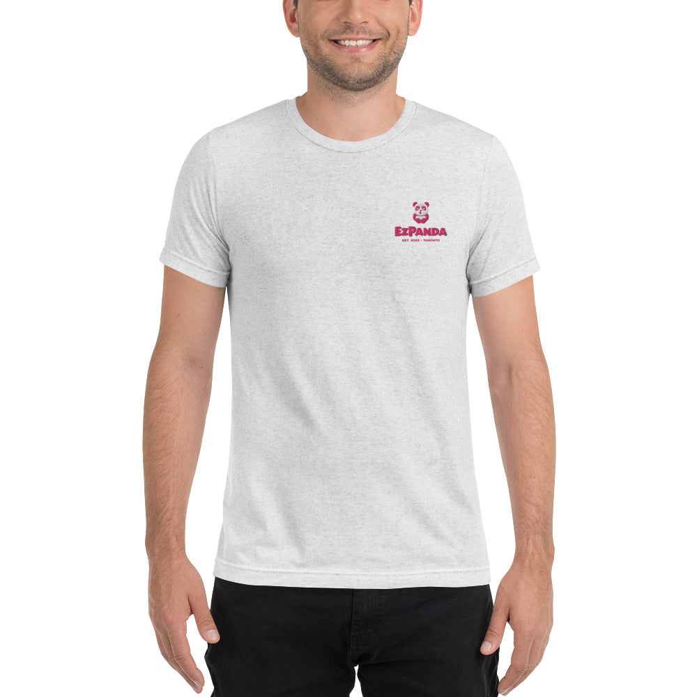 EzPanda™ Unisex Tri-Blend T-Shirt (Alternate Logo - Pink - Toronto)