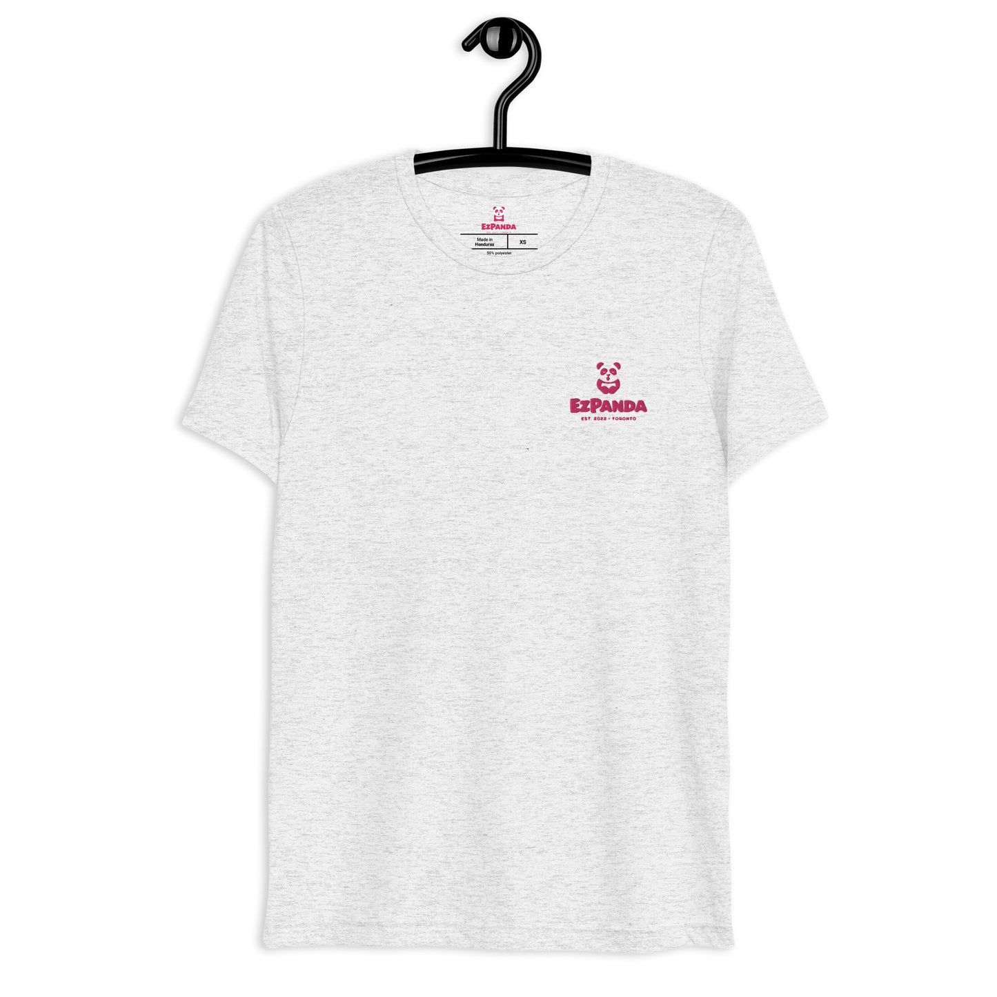 EzPanda™ Unisex Tri-Blend T-Shirt (Alternate Logo - Transparent Pink - Toronto)