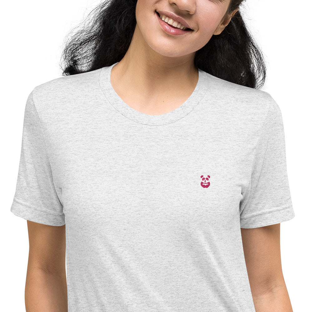 EzPanda™ Unisex Tri-Blend Tee (Alternate Logo - Transparent Pink)