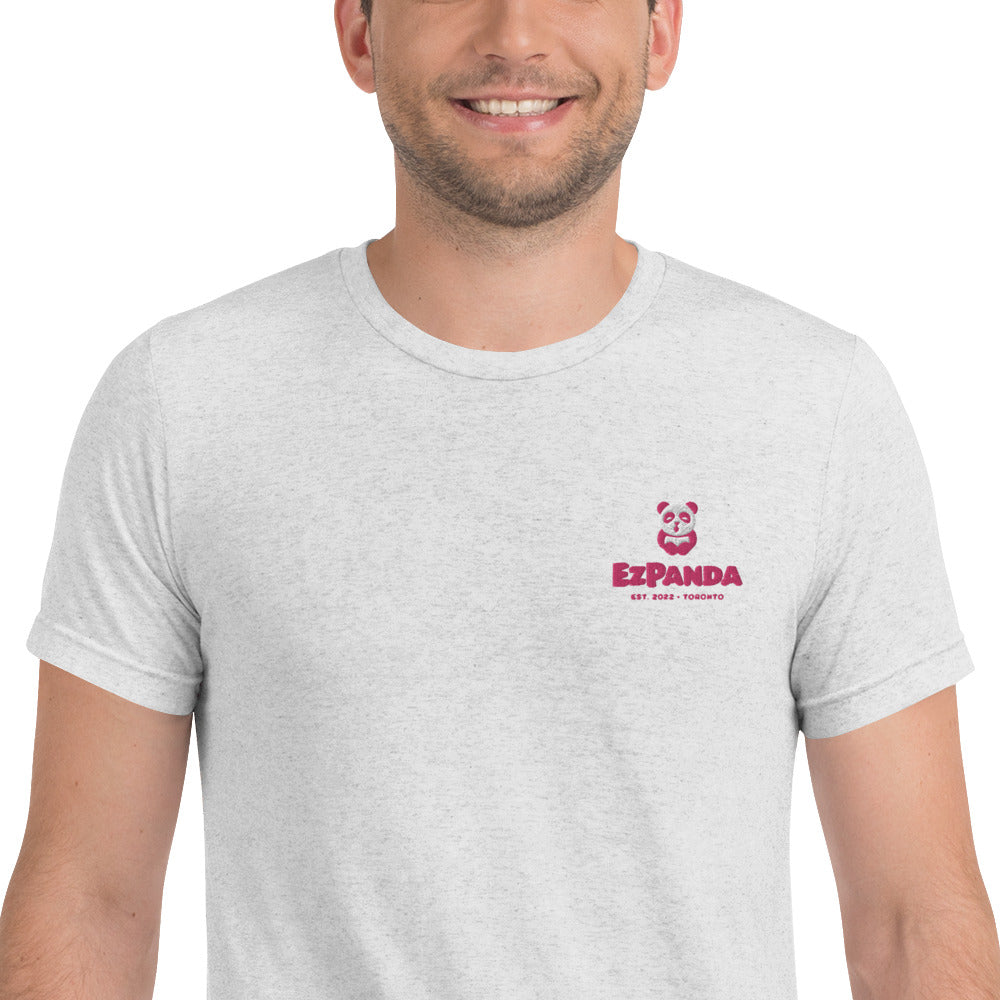 EzPanda™ Unisex Tri-Blend T-Shirt (Alternate Logo - Pink - Toronto)